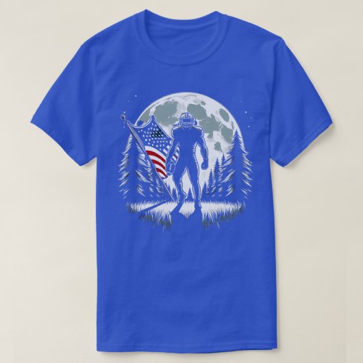 T-shirt Joueur de Pleine lune du drapeau américain Centre  (Design devant)