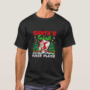 T-shirt Joueur de Poker favori de Père Noël Noël