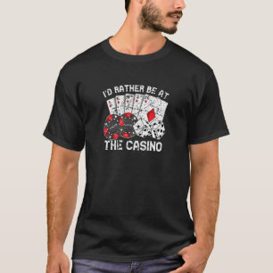 T-shirt Joueur de poker Jeux cartes de casino pari Texas H