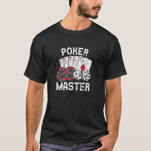 T-shirt Joueur de poker Jeux cartes de casino pari Texas H