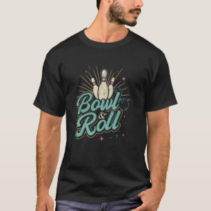 T-shirt Joueur de quilles et boule de bowling Rétro Bowler