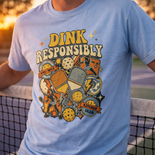 T-shirt Joueur de raquette de Pickleball Dink de manière r