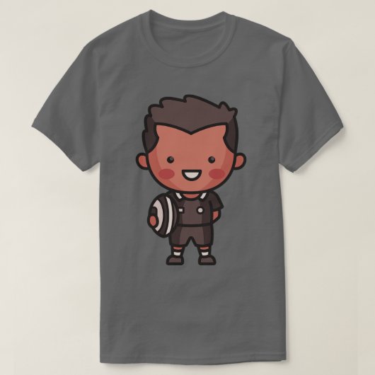 T-shirt Joueur de rugby néo-zélandais mignon (Design devant)