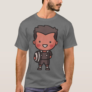 T-shirt Joueur de rugby néo-zélandais mignon