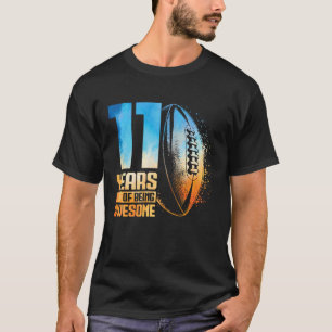 T-shirt Joueur de rugby rétro pour 11e anniversaire garçon
