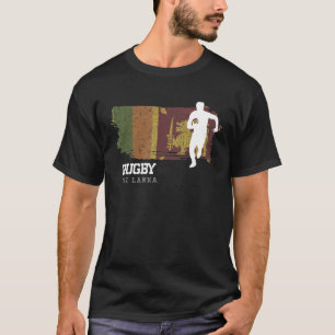T-shirt Joueur de rugby Sri Lanka Drapeau de sport Rugby