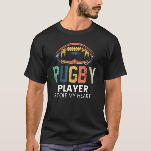 T-shirt Joueur de rugby Stole Coeur Coach Sports Graphique (Devant)