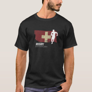 T-shirt Joueur de rugby Suisse Sport Bal Rugby