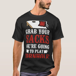 T-shirt Joueur de sac de haricot de l'équipe Cornhole Cham