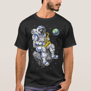 T-shirt Joueur de saxophone astronaute