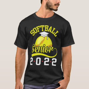 T-shirt Joueur De Softball Classe Senior De 2022 Joyeux De