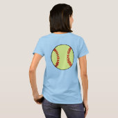 T-shirt Joueur de softball Tee (Dos entier)