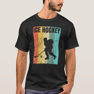 T-shirt Joueur de sport de hockey sur glace vintage