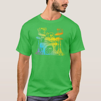 T-shirt Joueur de tambours Chats drummer amusant Chats