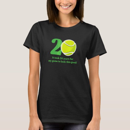 T-shirt Joueur de tennis 20 ans 2002 20e anniversaire (Devant)