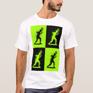 T-shirt Joueur de tennis abstrait - Style aquarelle