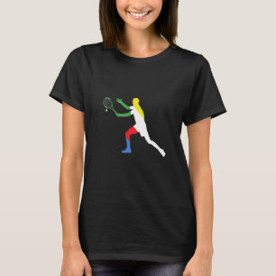 T-shirt Joueur de tennis Backhand Ball Racket Match Traine