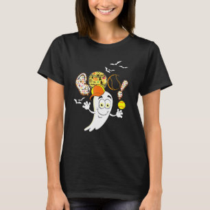 T-shirt Joueur de tennis de Boo Ghost Nuit Éffrayante
