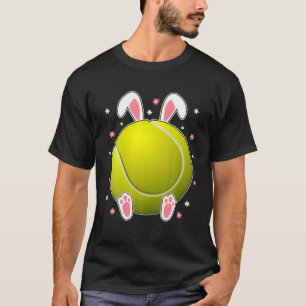 T-shirt Joueur de tennis de Pâques Ball Bunny Ears