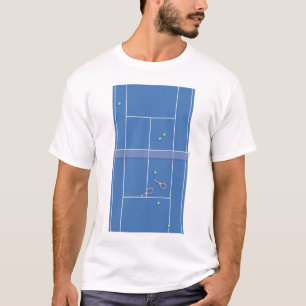 T-shirt Joueur de tennis de tennis Blue Tennis