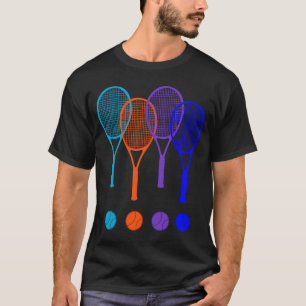 T-shirt Joueur de tennis et de raquette et de balle Hommes
