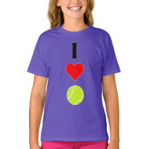 Joueur de tennis I Love (Coeur) Tennis Sport verti