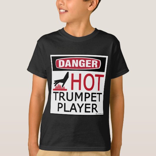 T-shirt Joueur de trompette chaud (Devant)