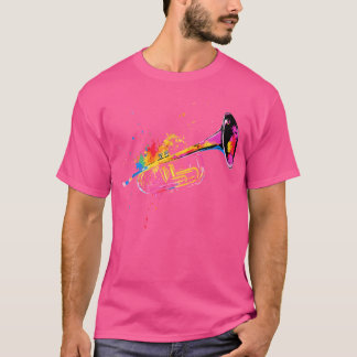 T-shirt Joueur de trompette coloré Jazz Music Lover