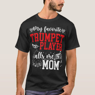 T-shirt Joueur de trompette préféré Maman Trompette Maman 