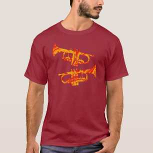 T-shirt Joueur de trompette spécial musique moderne laiton