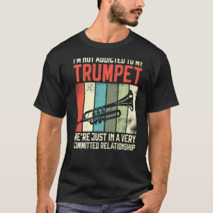 T-shirt Joueur de trompette Vintage Rétro Je ne suis pas a