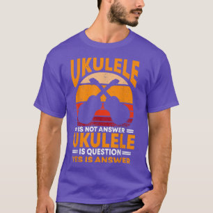 T-shirt Joueur de uke de musique rétro Ukulele Vintage Uku