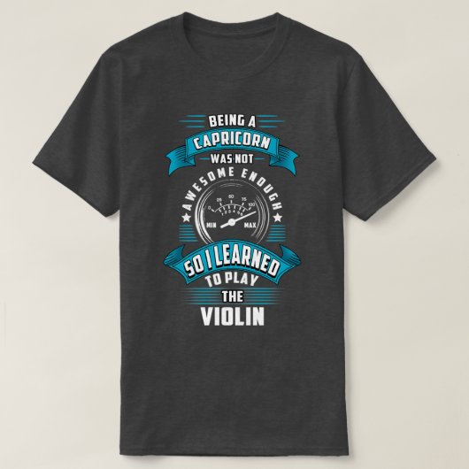 T-shirt Joueur de violon de Capricorne (Design devant)