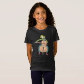 T-Shirt Joueur de violoncelle bâtonnet (Devant entier)