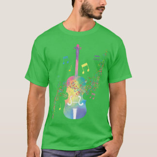 T-shirt Joueur de violoncelle coloré violoncelliste musici