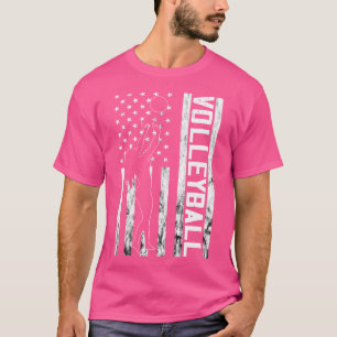 T-shirt Joueur de volley-ball Amérique Usa Drapeau Beach V