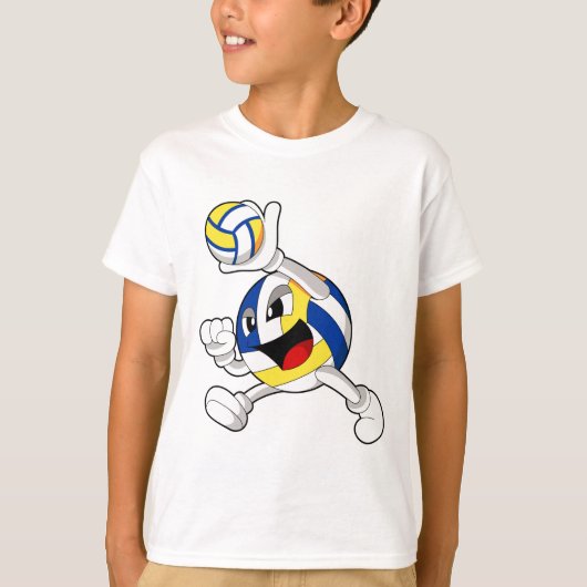 T-shirt Joueur de volley-ball avec volley-ball (Devant)