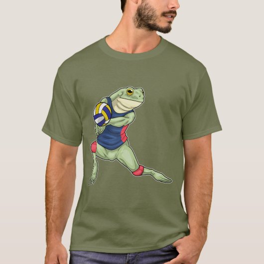 T-shirt Joueur de volley-ball de grenouille (Devant)