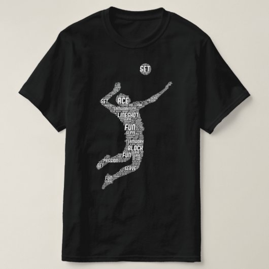 T-shirt Joueur de volley-ball garçons Jeunes Hommes (Design devant)