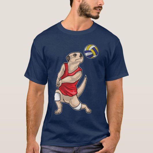 T-shirt Joueur de volley-ball Meerkat (Devant)