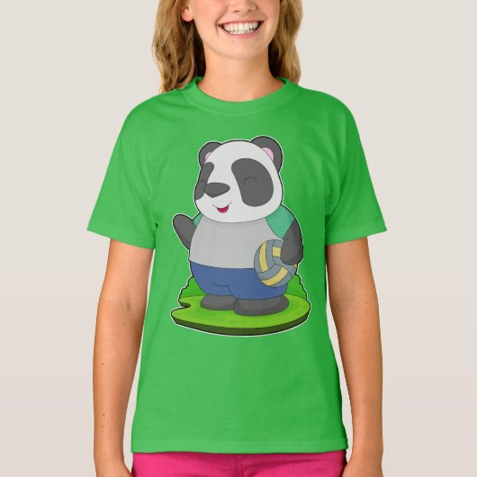 T-shirt Joueur de volley-ball Panda (Devant)