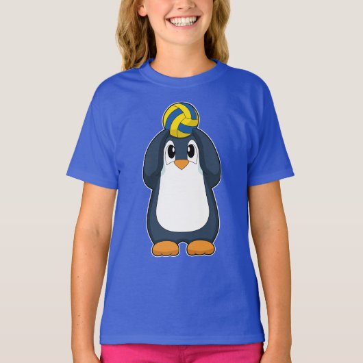T-shirt Joueur de volley-ball Penguin (Devant)