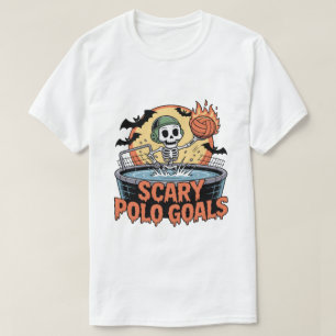 T-shirt Joueur de water-polo squelette effrayant Halloween
