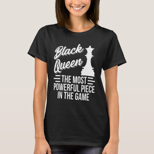 T-shirt Joueur d'échecs Black Pride Queen Le P le plus pui (Devant)