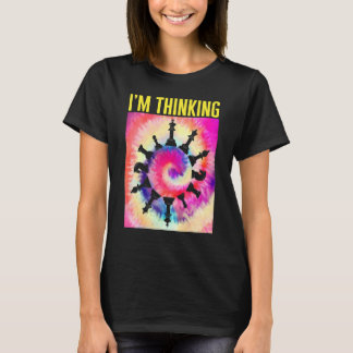 T-shirt Joueur d'échecs Je pense jeu de plateau de pièces