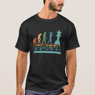 T-shirt Joueur d'échecs Reine Nerdy Evolve Stratégie Jeu d