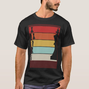 T-shirt Joueur d'échecs rétro plateau d'échecs