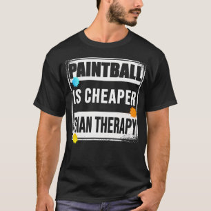 T-shirt Joueur d'équipe de Airsoft Paintball Thérapie