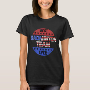 T-shirt Joueur d'équipe de badminton Jour de l'indépendanc