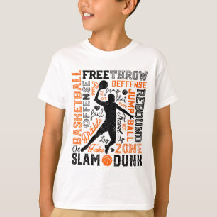 T-shirt Joueur d'esquisse Slam Dunk Typographie Word Art V